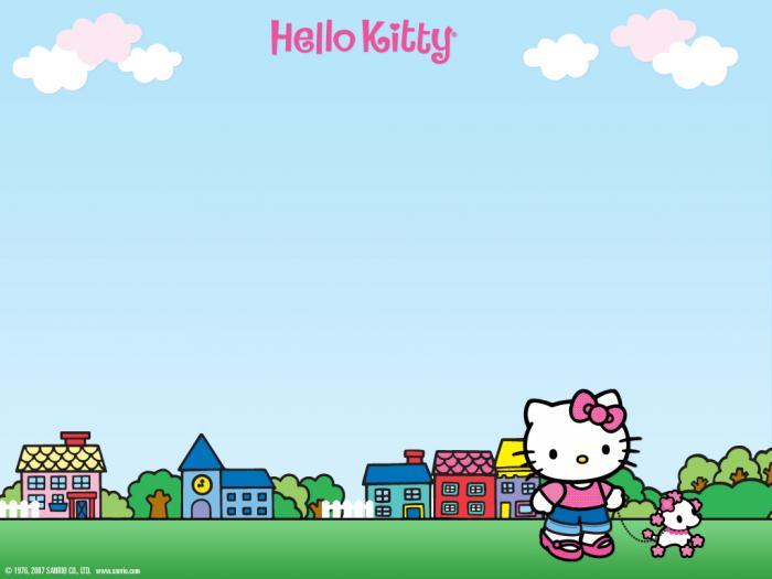 kitty la plimbare cu pudelu