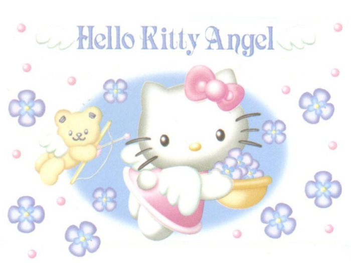 hellokitty angel and teddy