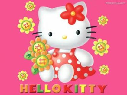 hellokitty si florile