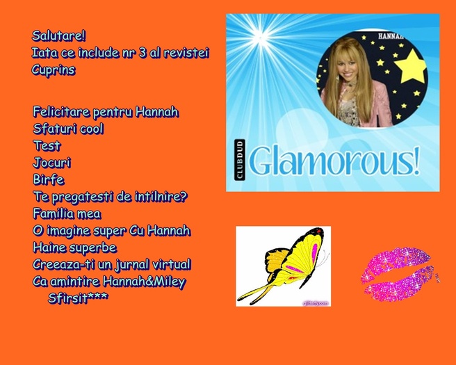 jurnal - Revista nr 3 cu Hannah Montana proprie creata de mine