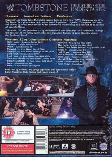 Undertaker - Tombstone DVD cover (back)