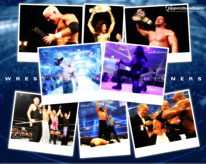 WrestleMania 23 - Winners Wallpaper - wrestling