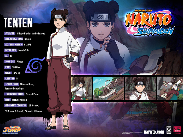 Tenten - naruto girls bio