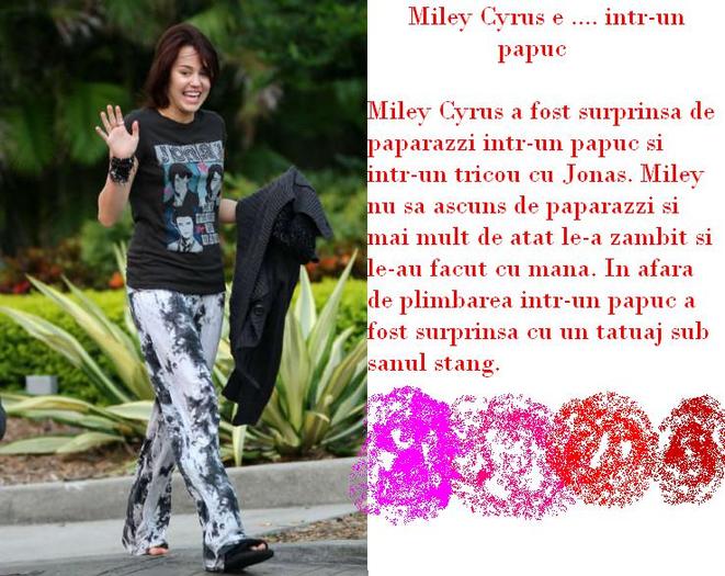 Miley Cyrus intr-un papuc