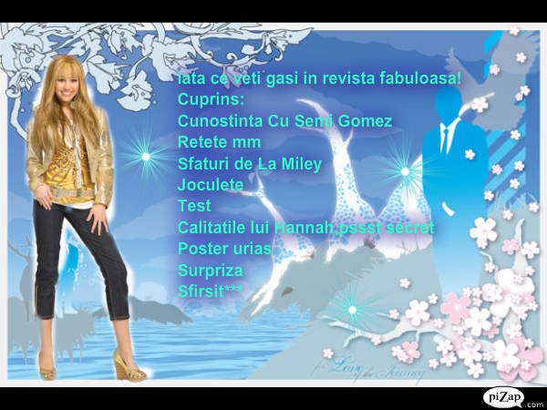 pizap.com90.29620258929207921269599873578 - Revista nr2 cu Hannah MOntana proprie creata de mine