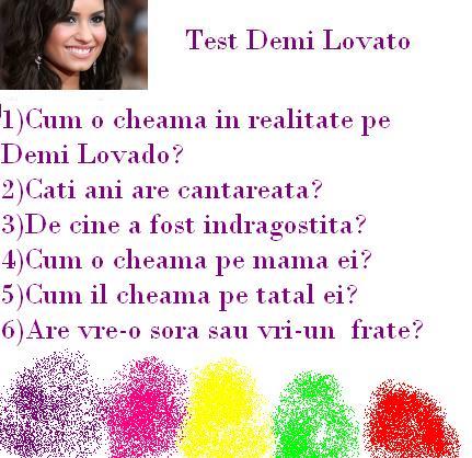 test Demi Lovato