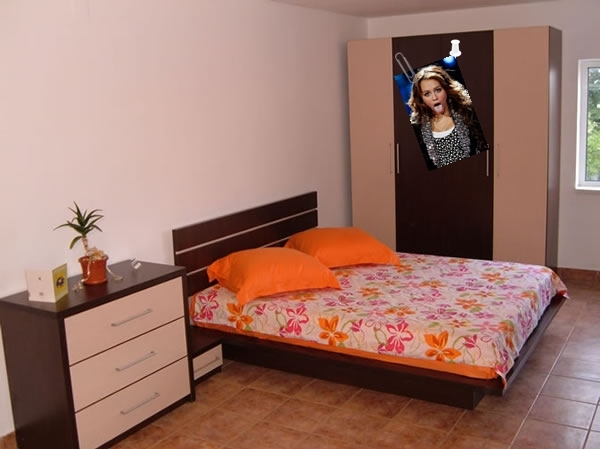 Dormitor+poster Miley