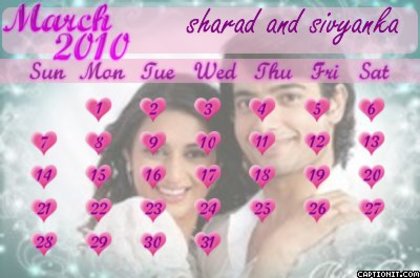 sharad and divyanka - bmtd-calendare