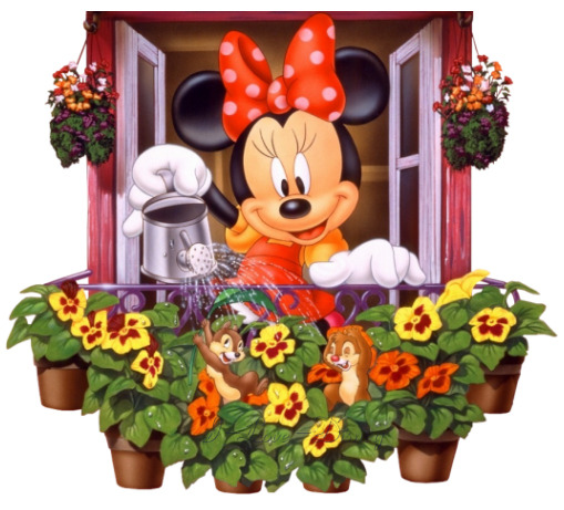 Minnie uda florile - Minnie