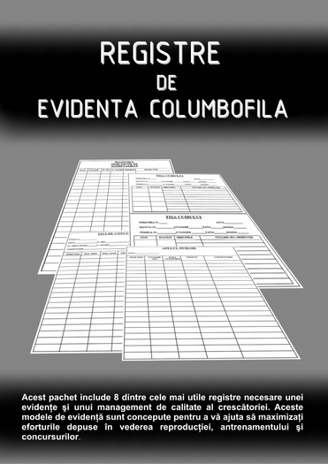 REGISTRE DE EVIDENTA COLUMBOFILA - Formula Succesului In Sportul Columbofil