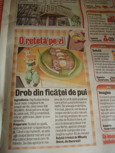 RETETA MEA,IN ZIARUL LIBERTATEA! - GUSTOS