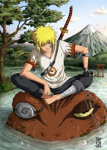 minato-gamabunta - cei mai cool baietzi din naruto