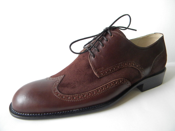 pantofi.clasic.derby.maro.antilopa - Handmade shoes-Pantofi lucrati manual
