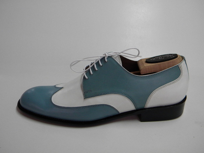 pantofi.clasic.liziera.blue - Handmade shoes-Pantofi lucrati manual