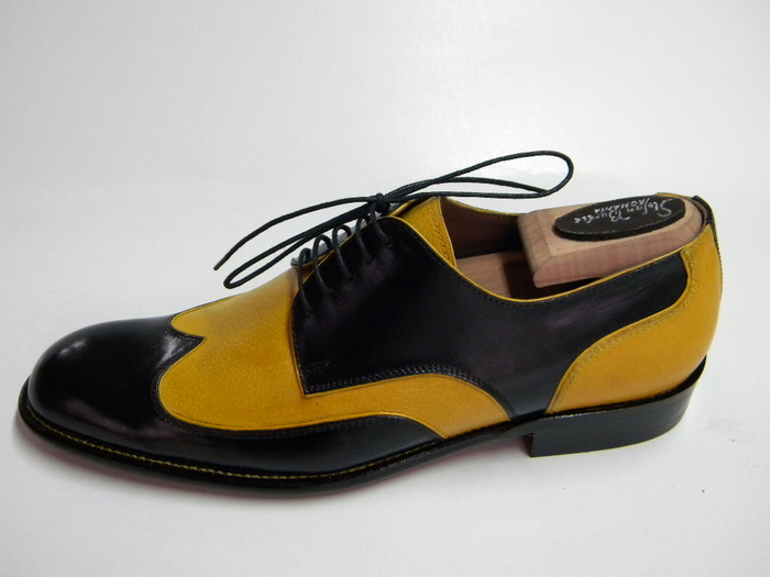 pantofi.clasic.liziera.galben - Handmade shoes-Pantofi lucrati manual