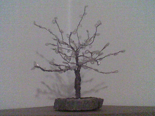 Copac feng shui; copacel feng shui confectionat din sarma si margele de nisip

