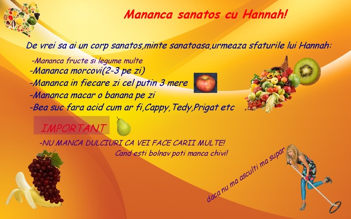 pag 11 mananca sanatos cu Hannah - Revista Disney Channel nr 9 de Paste