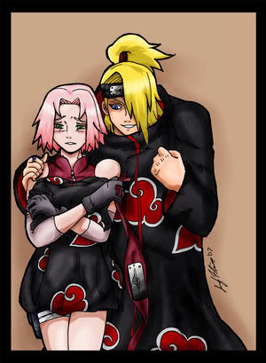 Deidara_x_Sakura___Colour_by_Avro_C - cel mai najpa cuplu