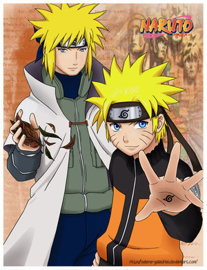 Naruto_and_Minato_by_Selene_Galadriel - Minato Uzumaki