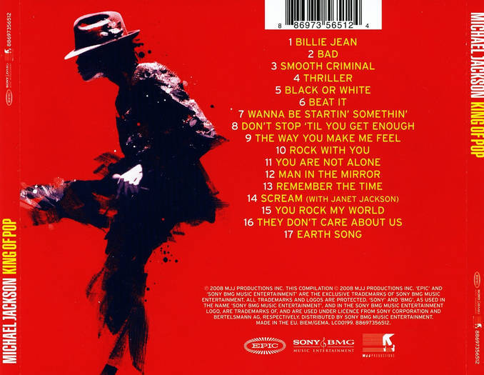TUBYRVAQPWYGYBKKNKB - Michael Jackson-Albume