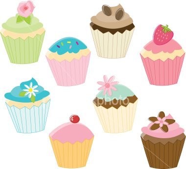 ist2_5419292-fancy-sketchy-cupcakes - Cupcake Cute