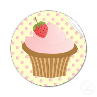 tl-strawberry_chocolate_sticker - Cupcake Cute