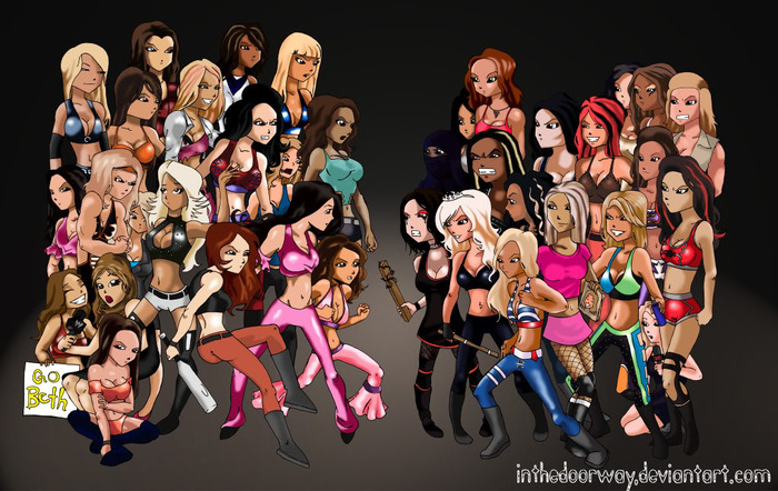 WWE_Divas_vs_TNA_Knockouts_by_inthe
