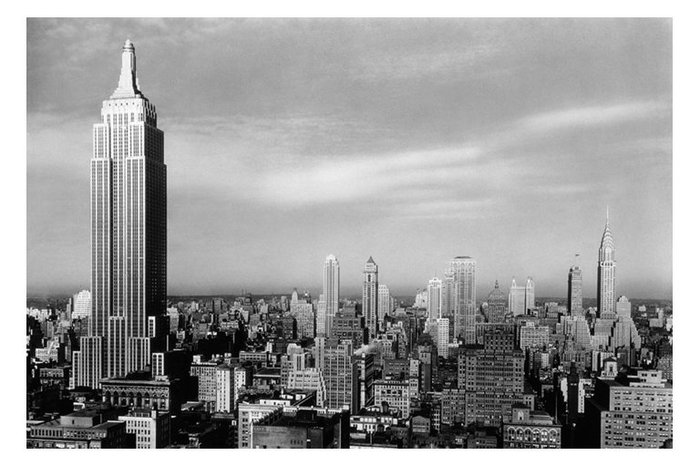 Manhattan-skyline-poster - world trade center septembrie 2001