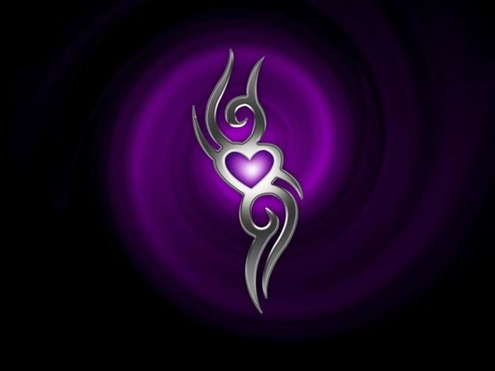 tribal-heart-purple-design - Hearts 5