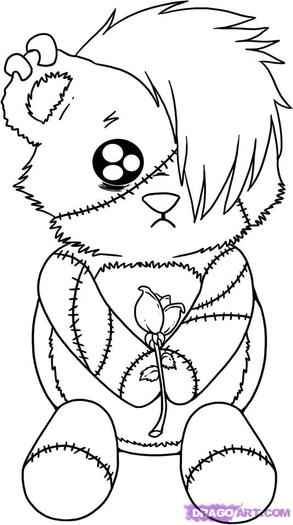 how-to-draw-emo-bear-step-6 - desene in creion