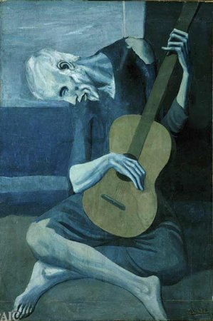 Batranul chitarist; de Pablo Picasso
