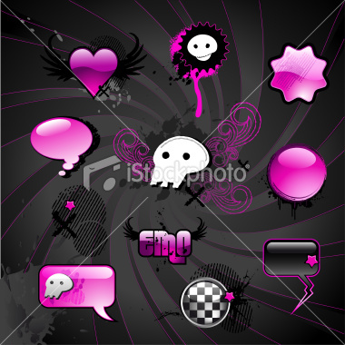 ist2_6970894-glossy-web-elements-emo-style - poze Rock