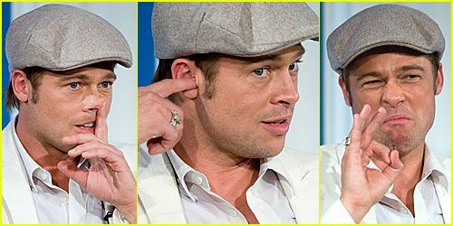 Brad Pitt - Scoate degetul din nas ca te vad paparazzi