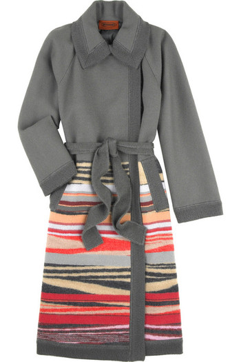 missoni-Maiolica wool wrap coat