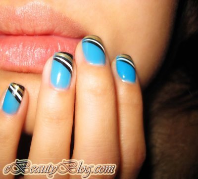 blue nail art1 - Art Nail