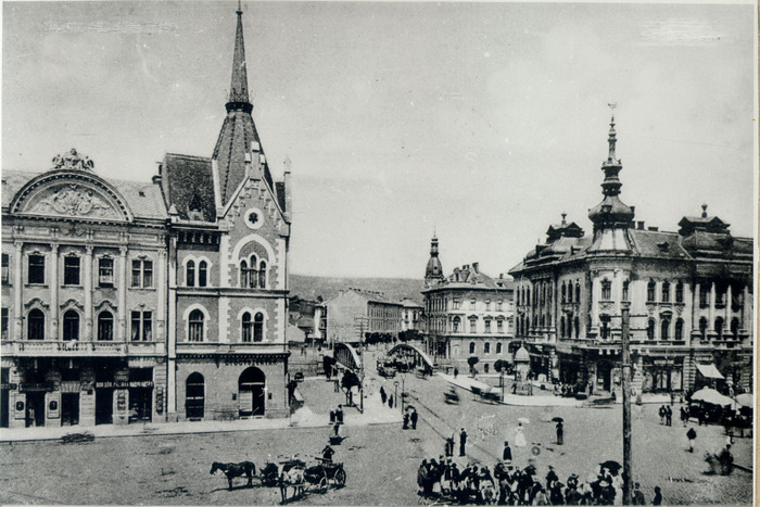 259-1901-intersectia str.Gh.Doja cu Gh.Baritiu si piata Mihai Viteazu - clujul vechi