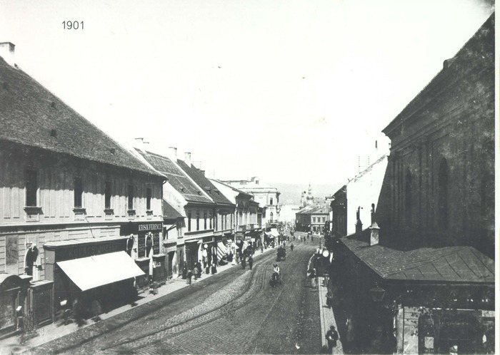 268-1901str. Gh.Doja cu calea ferata, vazuta de la etajul 1 al hotelului Central