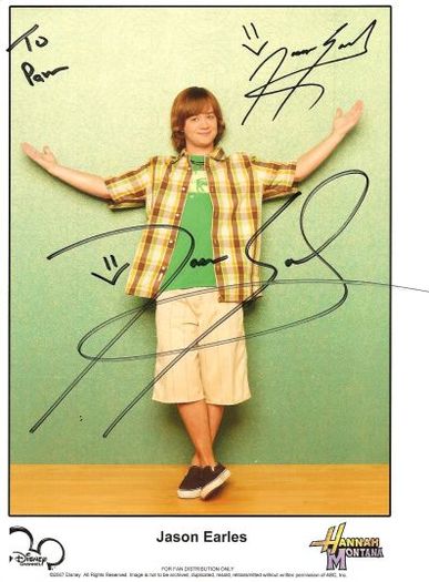 Jason Earles - Autografele vedetelor