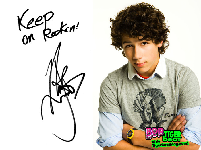 Nick Jonas - Autografele vedetelor