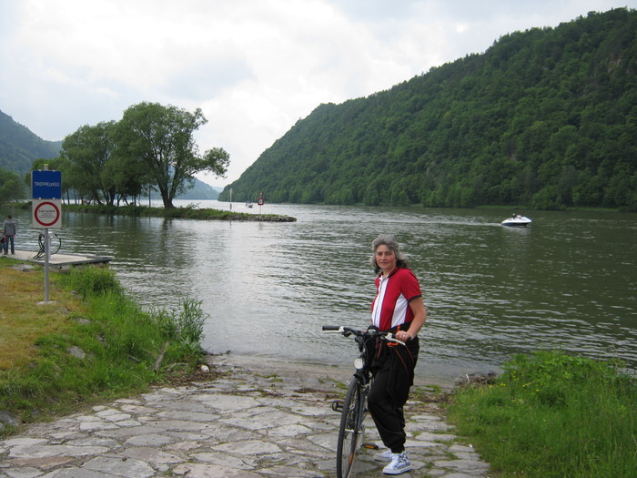 partea dinspre passau -de sus; din aceasta directie vine apa si aici face curba spre linz
