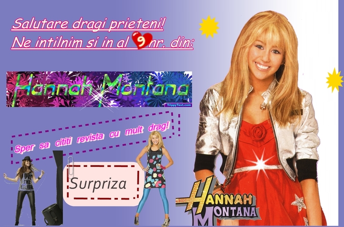cats - Revista nr 9 proprie cu Hannah Montana