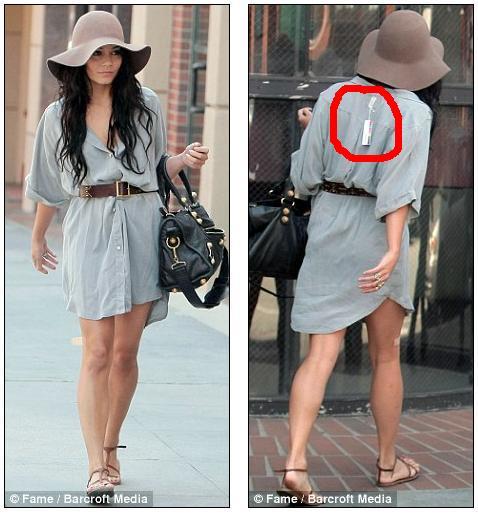 You missed something, Vanessa! High School Musical star forgets to remove tag from new clothes 1[1]