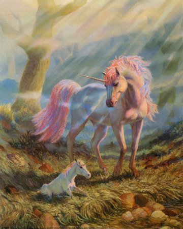 Unicorn-and-Foal-Print-C10055158 - unicorn