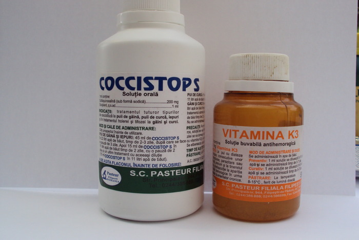 Coccistop+Vitamina k3 - Medicamentele iepurasilor