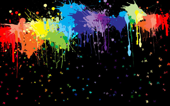Rainbow_Paint_Splatters - Color Picture
