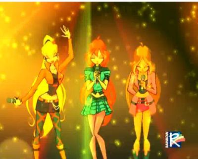 winx_club_stella_and_flora_and_bloom_with_a_mic - Winx