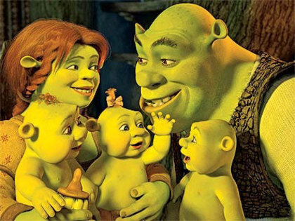 shrek-family-kids-ogre-christmas - Filmul Shrek  1 2 3 And Wallpaper