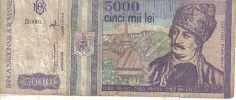cinci mii lei - Epoca Ceausescu