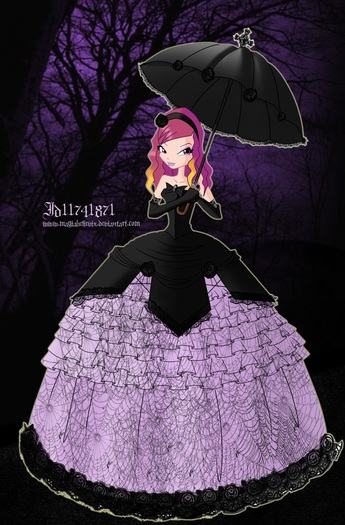 Roxy_in_Gothic_Dress_by_MagiaBelievix - Winx - Roxy