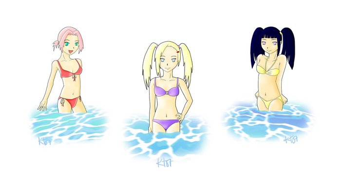 Bikini_Babes_by_jpopqueen26 - summer naruto